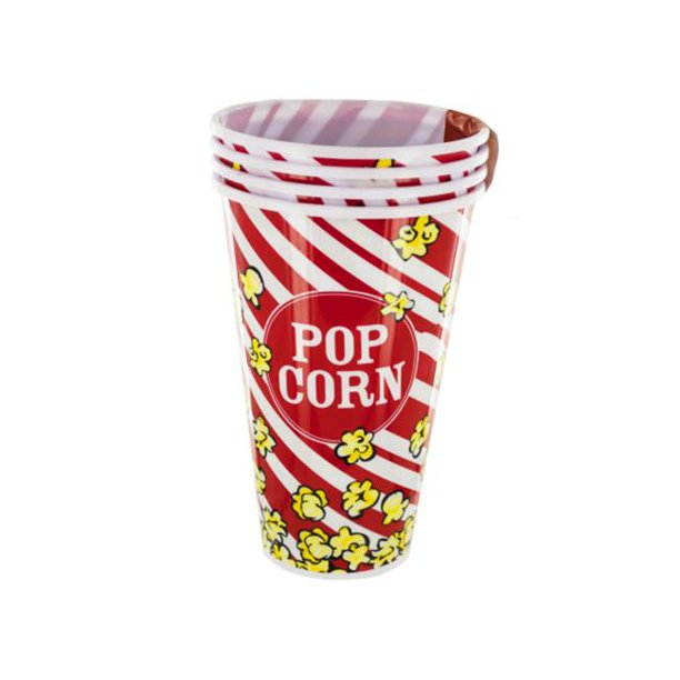 Bulk Buys OF8914 Red Popcorn Bucket Cups Set, 4 Piece