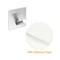 thumbnail image 4 of Uxcell Self Adhesive Hooks, 304 Stainless Steel Sticky Hooks Wall Hanger, Silver Tone 2 Pack, 4 of 6