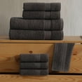 thumbnail image 5 of Regal Ruby, 6 Piece Towel Set, 2 Bath Towels 2 Hand Towels 2 Washcloths, Soft and Absorbent, 100% Turkish Cotton Towels for Bathroom and Kitchen Shower Towel, Grey, 5 of 6