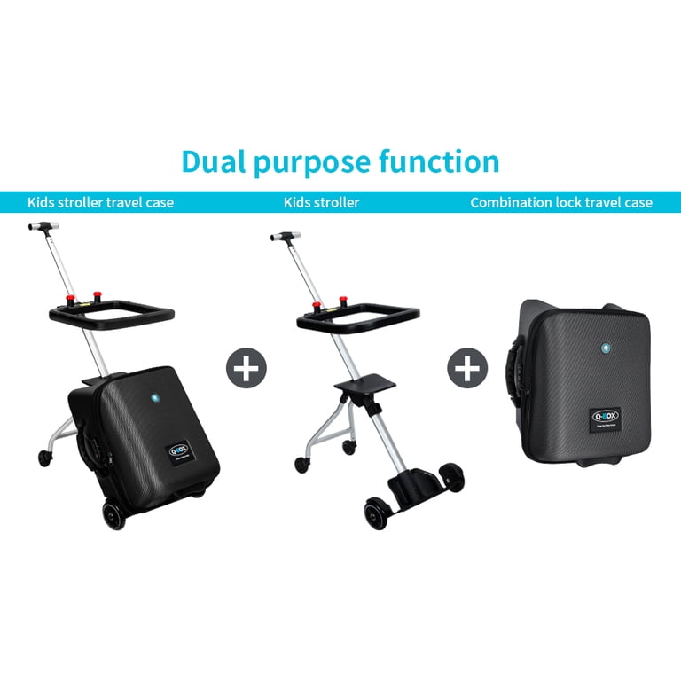 キャリーカート QBOX ベビーカー キャリー Q-BOX Lightweight Expandable Luggage, 20 inch Spinner Wheels, Hard Shell