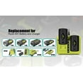 thumbnail image 5 of 2Pack 6.5Ah OP40602 40V Lithium Battery with Rapid Charger Combo for Ryobi 40V Battery and Charger Kit 6Ah OP40601 OP4060A1 5Ah OP4050A 4Ah OP4040 2.6Ah OP40261 2.0Ah OP4020A OP401 Dual Charger, 5 of 7
