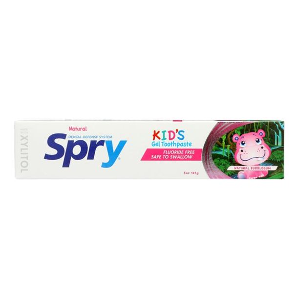 Spry 2450054 5 oz Bubble Gum Kids Fluoride Free Toothpaste Walmart