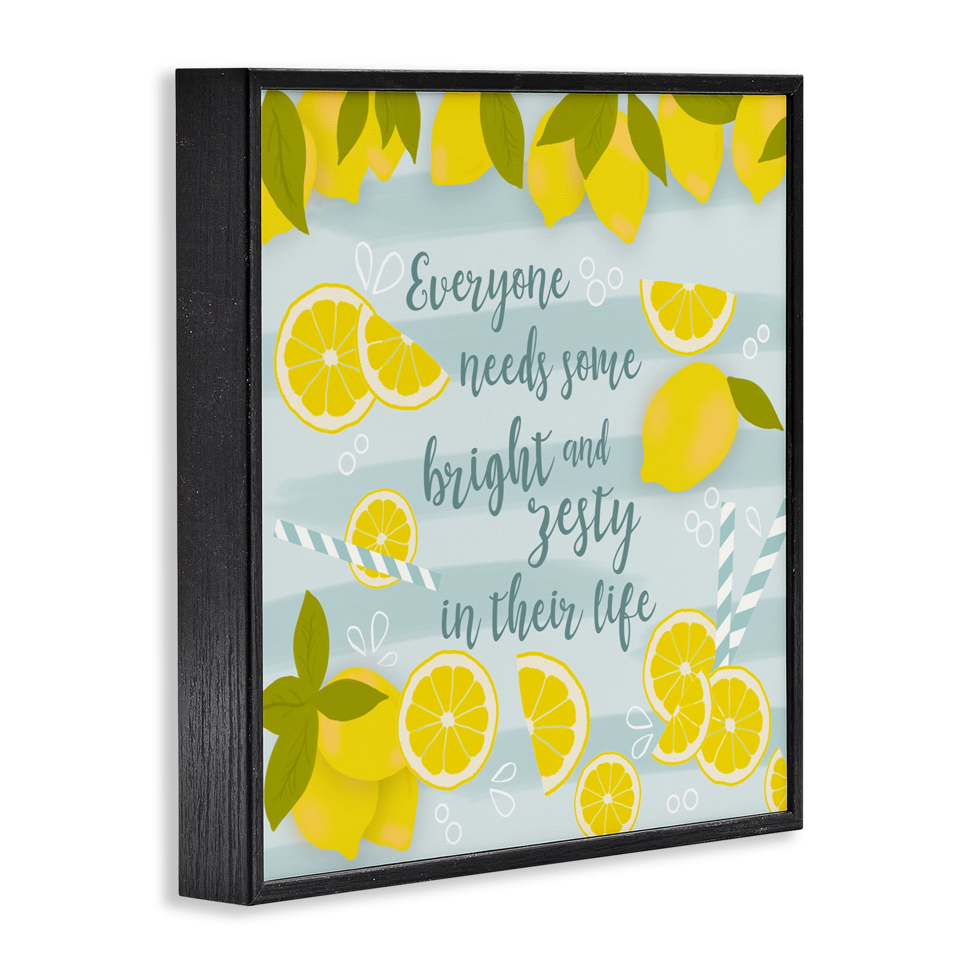 Stupell Industries Everyone Needs Bright & Zesty Black Framed Giclee Art, design by Anna Quach