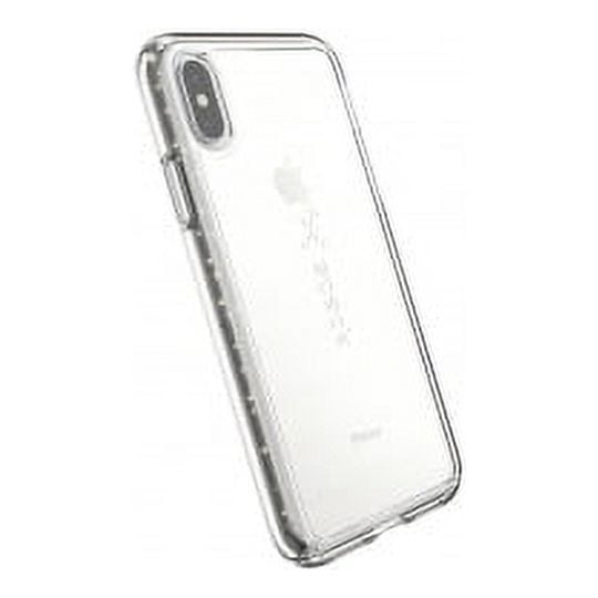 Speck Gemshell Glitter Case for iPhone XS/iPhone X, Clear with Gold Glitter