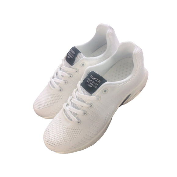 Qarigey 1 par de zapatillas deportivas transpirables para mujer, zapatillas deportivas para caminar, calzado para hacer ejercicio de Calzado Blanco/43