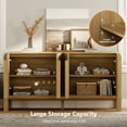 thumbnail image 6 of Mid Century Dresser and Nightstand Sets for Bedroom, 3 Pcs Bedroom Set，Night Stand Set of 2, Modern Dresser with Curved Profile Design, Wooden Chest of Drawers Storage Cabinet Set, 6 of 11