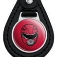 thumbnail image 3 of Power Rangers Red Ranger Helmet Black Leather Keychain, 3 of 5