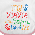 thumbnail image 4 of Inktastic My Yiayia and Papou Love Me Boys or Girls Baby Bib, 4 of 4