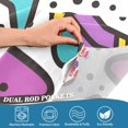 thumbnail image 3 of Yayeee Kitchen Curtains Tier Pair Light Filtering 27"x24" Rod Pocket Short Cafe Window Panel, Purple Retro Pattern, 3 of 7