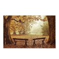 thumbnail image 2 of CADecor Two Benches in A Colorful Autumn Wood Bathroom Mat Bath Rug, Doormat 30x18 inches, 2 of 2