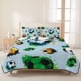 Abstract Watercolor Football 3 Pieces Quilt Set,1 Quilt with 2 Shams — free download