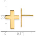 thumbnail image 4 of 14K Yellow Gold Classic, Sparkle-Worthy Polished Cross Earrings, 4 of 4