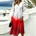 thumbnail image 6 of Women's Fall Boho Maxi Dress Plus Size Flowy Casual V Neck Wrap Dress Casual Vacation Dress Trendy Lightweight Breathable Dress, 6 of 6