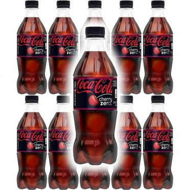 Coke Zero Cherry Flavor, 20 Oz Bottle (Pack of 10, Total of 200 Fl Oz)