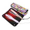 thumbnail image 3 of Hair Tool Organizer Bag with Heat Resistant Mat Removable Travel Storage Case for Hot Air Brushes Curling Irons Vibrant and Lively Butterflies, 3 of 8