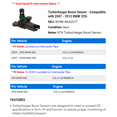 thumbnail image 2 of Turbocharger Boost Sensor - Compatible with 2007 - 2012 BMW 335i 2008 2009 2010 2011, 2 of 2
