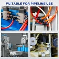 thumbnail image 7 of 1/2" x 3/8" Pneumatic Push to Connect Fittings Straight Union, White, 7 of 7