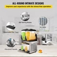 thumbnail image 6 of KFFKFF Commercial Slushy Machine 2x15L 1000W  Margarita Machine Stainless Steel Frozen Drink Slush Machine Temperature 25°F to 30°F, 6 of 9