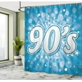 thumbnail image 5 of Ambesonne Blue Shower Curtain, 90s Pop Art Star Retro, 69"Wx84"L, Blue, 5 of 5