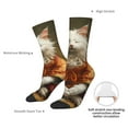 thumbnail image 2 of Yiaed Haystack Meditating Cat Print Great elasticity Crew Socks Sports socks for Men and Women, 2 of 5