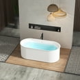 thumbnail image 2 of Bathonly 67" Acrylic Freestanding Bathtub-Acrylic Soaking Tubs, with Brushed Nickel Drain, 02149-BN, 2 of 8