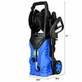thumbnail image 3 of Costway 2030PSI Electric Pressure Washer Cleaner 1.7 GPM 1800W with Hose Reel Blue, 3 of 12