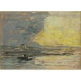 thumbnail image 3 of Eugène Boudin 14x11 Black Modern Framed Museum Art Print Titled - Seaside, Port of Honfleur (C. 1860), 3 of 5