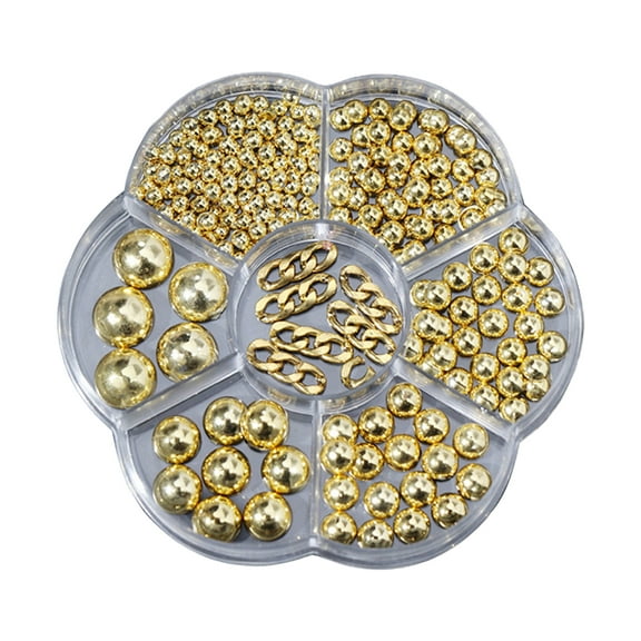 Juliy 1 Box 3/5/6/8/10mm Fantasy DIY Mini Pearl Nail Accessories Multi-style Three-dimensional Shiny Handmade Nail Art Decorative Products