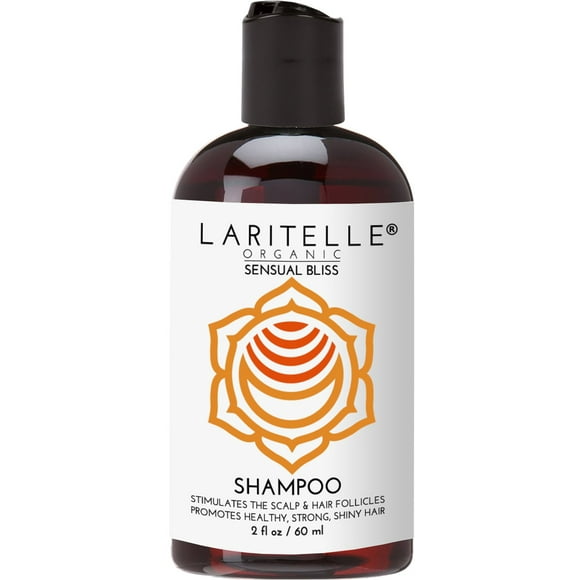 Laritelle Organic Travel Size Shampoo 2 oz | Hair Loss Prevention, Clarifying, Strengthening, Follicle Stimulating | Argan Oil, Rosemary & Palmarosa | NO GMO, Sulfate, Alcohol, Paraben, Phthalate | GF