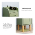 thumbnail image 3 of KAMEROUT Tall Narrow Storage Cabinet, Slim Bathroom Storage Organizer with Adjustable Shelves & 4 Leveling Feet, Freestanding Cabinet for Small Spaces, Kitchen, Living Room, Green, 3 of 7