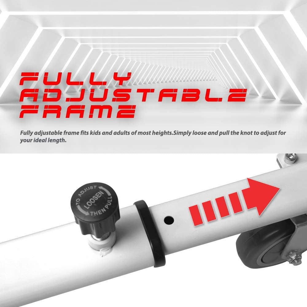 HoverFUN Hover Kart Go Kart Adjustable Seat Attachment for 6.5" Hover-Board Buggy - White