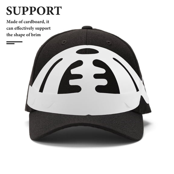 WRISTBIQUE 25pcs White Plastic Brim Stiffener Inserts for Baseball Hats, Cap Form Support Accessories