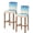 Brown Sky Blue, variant on Blue Beige Ombre Coastal Bar Stool Covers Set of 2, Nautical Beach Starfish Coral Summer Stretch Bar Chair Covers with Backs, Removable Pub Counter Height Chair Cover for Kitchen Dining Room Cafe