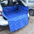 thumbnail image 3 of Shisuyan 1pc Large Car Pet Trunk Mat Tarpaulin Waterproof Dog Cat Back Seat Covers Rear Auto Pad Car Protection Blanket (Blue), 3 of 8