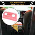 thumbnail image 2 of Unique Bargains 1 Pc Rear Window Switch Panel Trim Cover for Jeep Wrangler JL JLU 18-24 Rear Window Switch Control Panel Cover Trim Decoration ABS Pink, 2 of 6