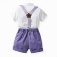 thumbnail image 6 of HCNTES Toddler Boy Outfits Dressy Gentleman Clothing Set Baby Summer Clothes, 6 of 7