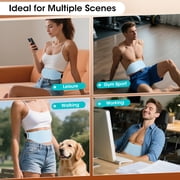 Abs Sculptor, Ab Toning Belt with Heat for Stomach Cellulite Removal Fat Burning, Lower Back Massager with 3 Heating, 8 Massage Modes, 19 Intensity for Belly Fat Loss, Postpartum Care