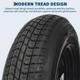 thumbnail image 3 of 2-Pack Trailer Tire On Rim ST205/75D14 Trailer Tires and Wheels 5 Lug Trailer Tires with 14In Rims Load Range C 6PR Black, 3 of 6