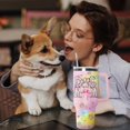 thumbnail image 3 of 40 oz Dog Themed Tumbler with Handle and Straw Lid Gifts for Dog Lovers Double Insulated Cup Travel Coffee Mug, 3 of 6