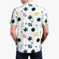 thumbnail image 4 of Balery Turtles And Corals Printed Men’s Short Sleeve Polo Shirt, Midweight Men's Shirt,Golf Polo shirts -X-Large, 4 of 9
