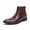 Brown, variant on Men's Crocodile Embossed Ankle Boots, Side Zipper Formal Leather Dress Boots for Business, Premium Faux Gator Texture