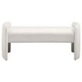 thumbnail image 3 of Peoria Velvet Upholstered Accent Bench Ivory, 3 of 7