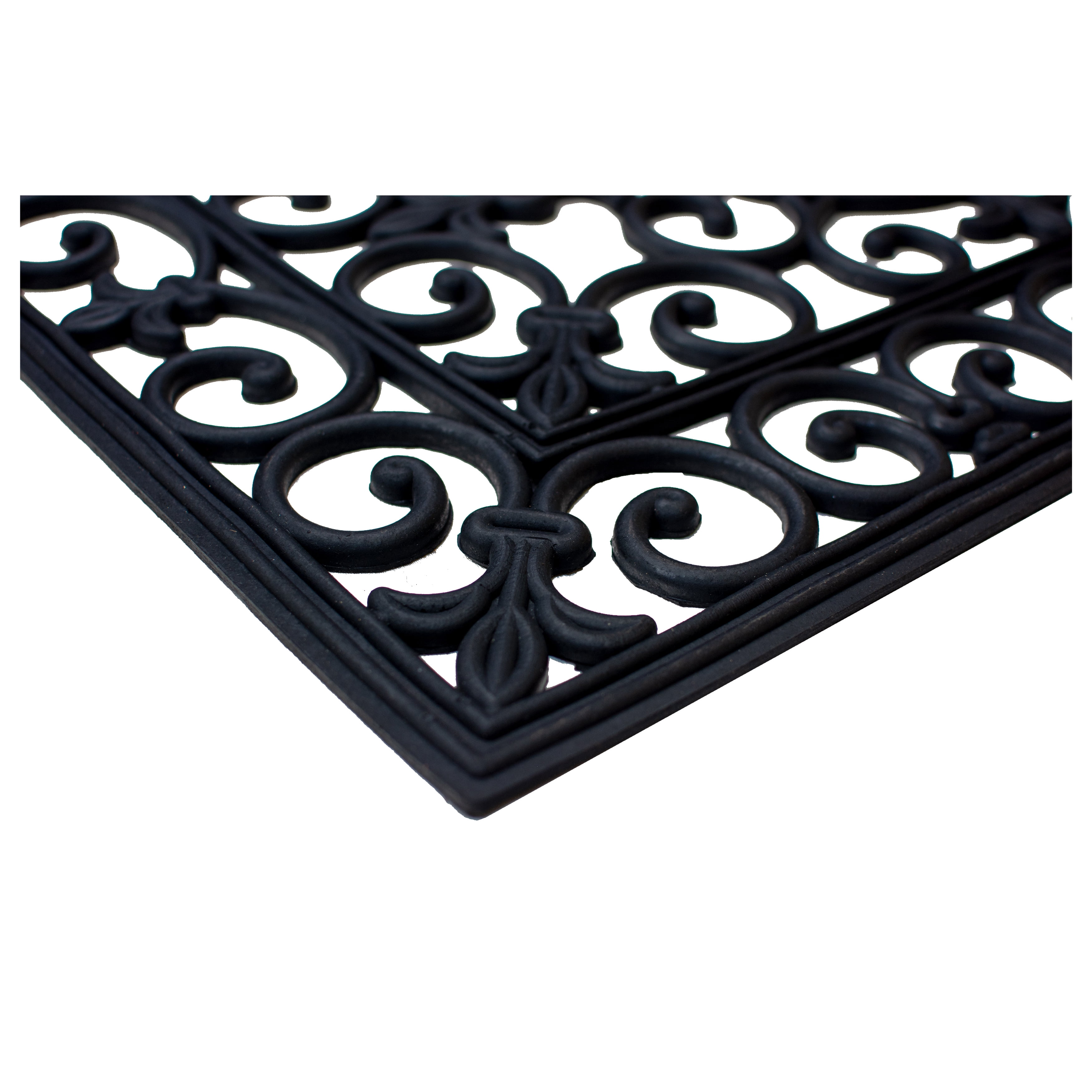 Calloway Mills Fleur De Lis Outdoor Rubber Doormat, 24" x 36"