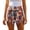 Blue, variant on Lakaka Women Colorful Paisley Print Tie Front Shorts Casual High Waist Summer Beach Shorts Blue L