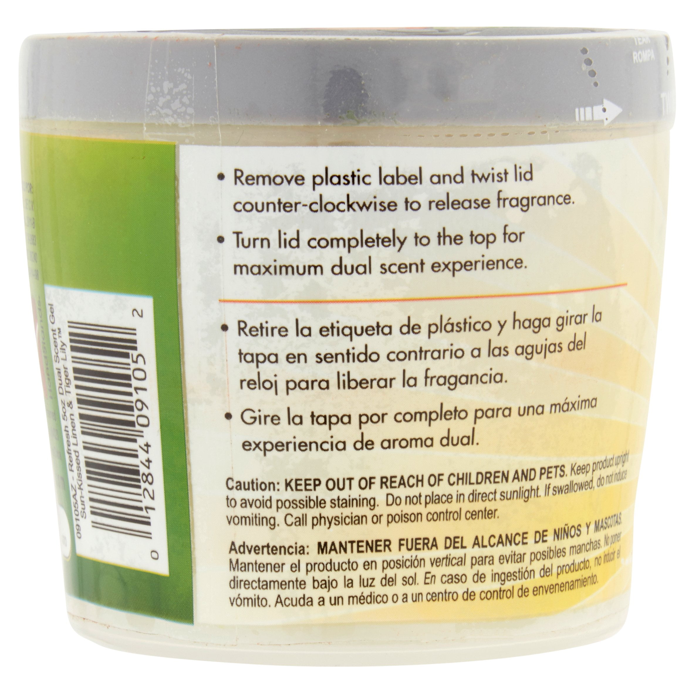 Refresh Your Car Sun-Kissed Linen & Tiger Lily Dual Scent Gel, 5.0 oz
