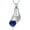 Blue, variant on Heart Cremation Jewelry for Ashes Finger Heart Inlay Gemstone Urn Necklace Keepsake Memorial for Women Men