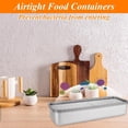thumbnail image 4 of Tutuviw Set of 2 Stainless Steel Storage Containers,10.4x3.9x2In Airtight Storage Containers for Home,Durable Bacon Boxes for Fruit,Spaghetti, 4 of 6