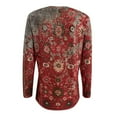 thumbnail image 5 of AOOCHASLIY Spring Saving Women Casual Printing Long Sleeve Buttons Slim Blouse T-shirt Tops, 5 of 5