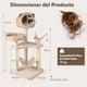 thumbnail image 3 of Costway Árbol para Gatos con Hamaca Bolas Colgantes Giratorias y Cama Grande de Varias Capas 49,5 x 49,5 x 121 cm Natural, 3 of 9