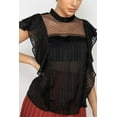 thumbnail image 4 of Short Sleeve Ruffle Shadow Top, 4 of 5